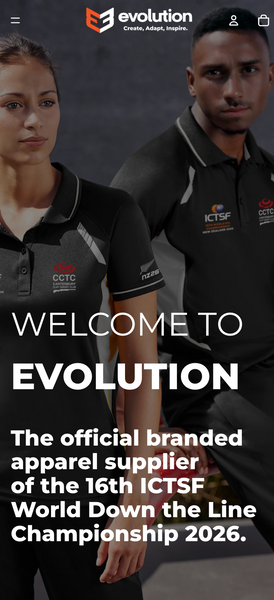 Screenshot of a website called Evolution, a client of ShopiCraft agency that builds Shopify stores.